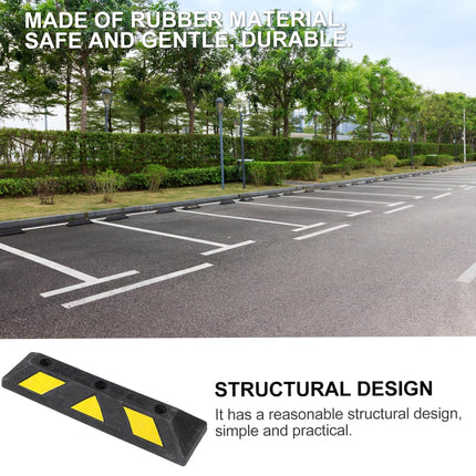 2PCS Rubber Parking Curb Wheel Stop for Driveway and Car Park