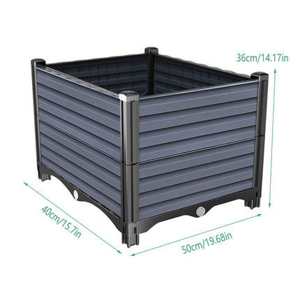 Planting Box Square Planter Pot Large Capacity Balcony Vegetable Flower Garden