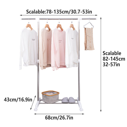 Floor-Standing Clothes Drying Rack Space Saving Durable for Home Balcony Use