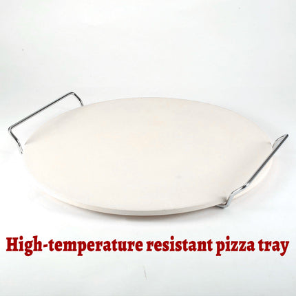 3PCS Round Pizza Stone Baking Tray for Oven Grill Pizza Bread Cooking 33x33cm