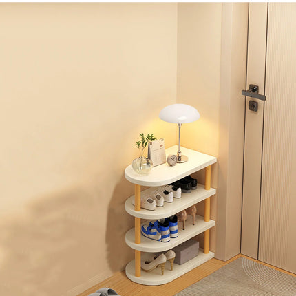 Household 4 Layer Shoe Storage Rack Organizer Space Saving Shoe Shelf Entryway