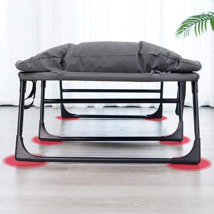 Folding Bed Single Model Dark Grey For Office Nap Camping Travel Midday Rest Use