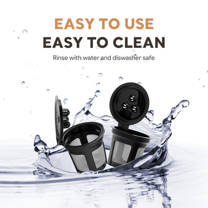 4PCS 3 Hole K-Cup Coffee Capsule Coffee Maker Reusable Filter For Keurig Brewers