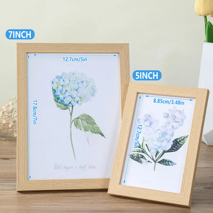 Photo Frame Display Stand Set DIY Wooden Picture Holder 8PCS Desktop Decoration