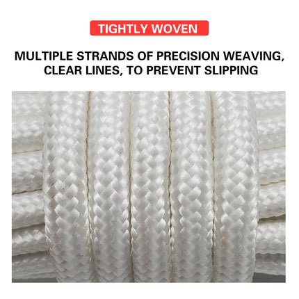 White Braided Rope Nylon Core Spun Rope Wear Resistant Binding Umbrella Rope