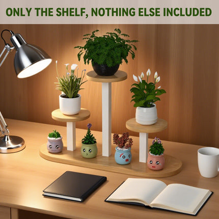 Desktop Window Sill Multi-Tier Plant Stand Shelf Sturdy Space-Saving Home Office