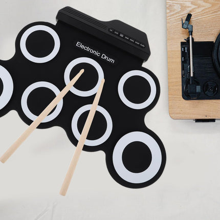 Roll-Up Electronic Drum Kit Portable USB Rechargeable For Music Practice Use