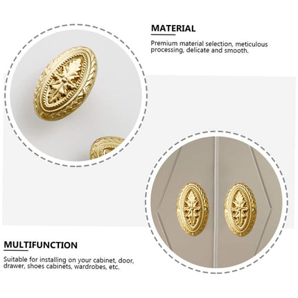 French Cabinet Door Handles Oval Shape Retro Style 2 Colours for Drawer Wardrobe