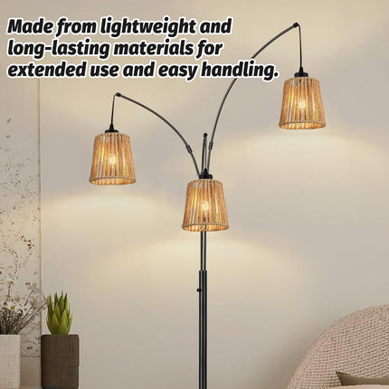 14cm Woven Paper Rope Lampshade Zen Style Khaki for Ceiling Pendant Light