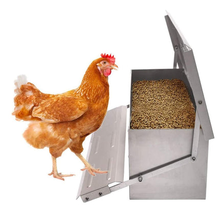 Giantz Automatic Chicken Feeder Auto Coop Chick Poultry Treadle Self Opening