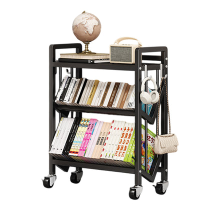 Multi layer Steel Storage Rack Rolling Mobile Shelf 3-Tier for Home Organization