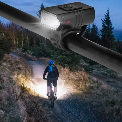 1000 Lumens Bike Aluminum Front Rear Light Set USB Charging Waterproof Sturdy