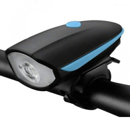 Rechargeable Bike Headlight With Horn Bright LED Waterproof For Night Use
