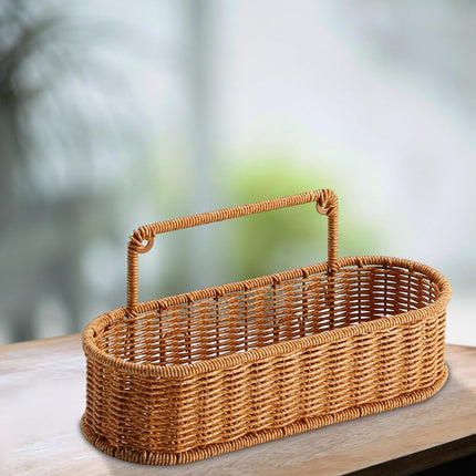 Bathroom Kitchen Multi-Tier Storage Rack Plastic Rattan Height Sturdy Waterproof