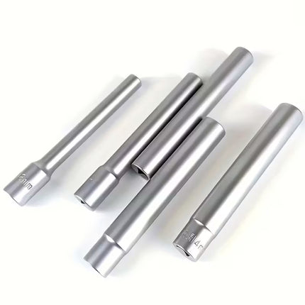 5PCS Socket Extension Bar Set 6Size Durable for Ratchet Wrench Tool Set Silver