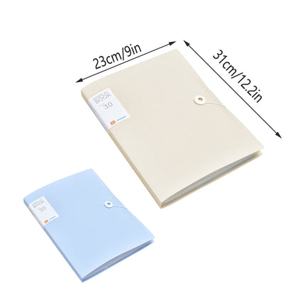 5pcs A4 Folder Transparent Multi Layer Document Bag Student Test Paper Storage