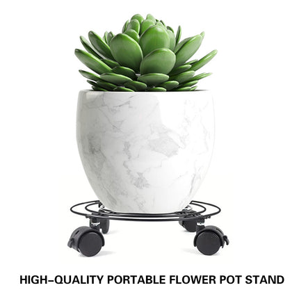 2PCS Mobile Plant Stand with Brake Wheels Adjustable for Potted Plants Easy Move