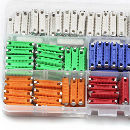 200PCS Torpedo Car Fuse Assortment Kit with Colour Coded Ratings for Vehicle Maintenance