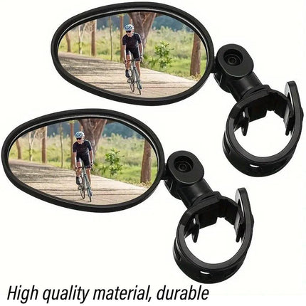 2pcs Bike Rear View Mirrors Adjustable Mountain Bike Handlebar Mirrors Cycling