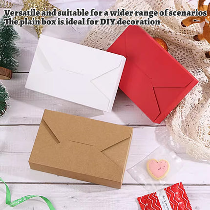 50PCS Baking Dessert Packaging Boxes Wear-Resistant for Pastry Cake Gift Use