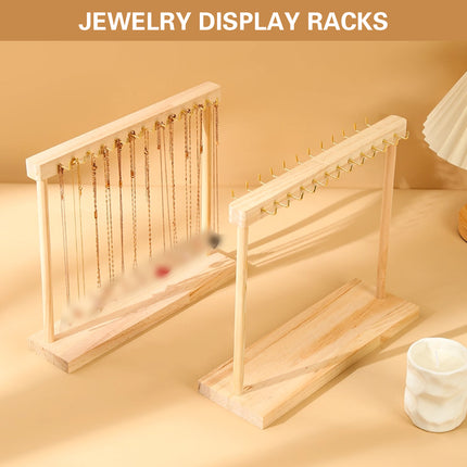 Solid Wood Necklace Jewelry Display Racks for Home Store Showcase Storage