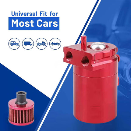 Oil Catch Can Tank with Breather Filter Car Modification Waste Oil Recovery Pot