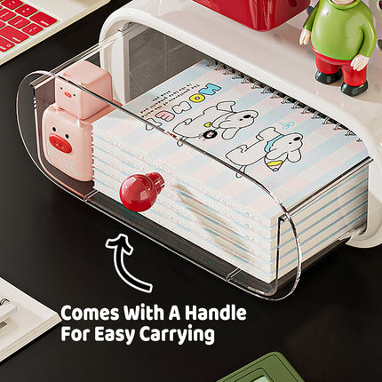 Drawer Pegboard Desktop Storage Box Space Saving Office Home Bedroom Stationery