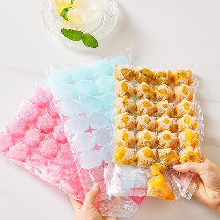 Disposable Ice Pack Bag 100PCS Water Injection Ice Cube Mold Tear Ice Grid