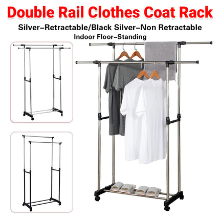 Double Rail Clothes Drying Rack For Indoor Outdoor Laundry Space Saving Durable