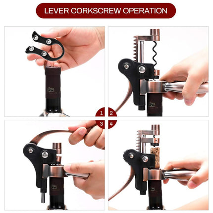 9PCS Wine Bottle Opener Gift Box Set for Home Bar Restaurant Wine Holiday Gift
