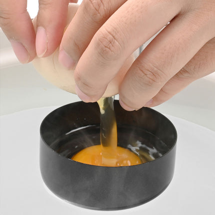 2PCS Collapsible Ear Hanging Non-Stick Heat Resistant Round Egg Steamer