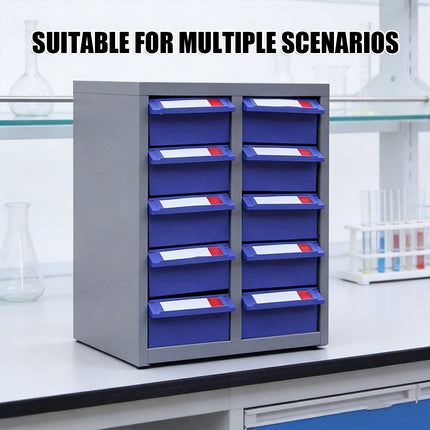 10-Compartment Drawer Type Parts Cabinet Space Saving Organizer Wear-Resistant