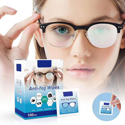 Anti Fog Wet Wipes 100PCS Lens Cleaning Paper for Glasses Screen Phone Camera