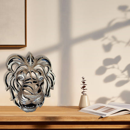 Lion Head Wall Decor Resin Wall Hanging Sculpture Home Living Room Decoration