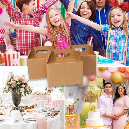 50PCS Fried Chicken Box Kraft Paper Takeaway Packaging Portable Food Container