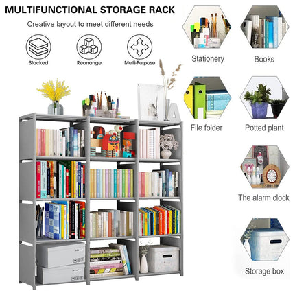 Minimalist Bookshelf Storage Cabinet for Living Room Bedroom Office Space Saving