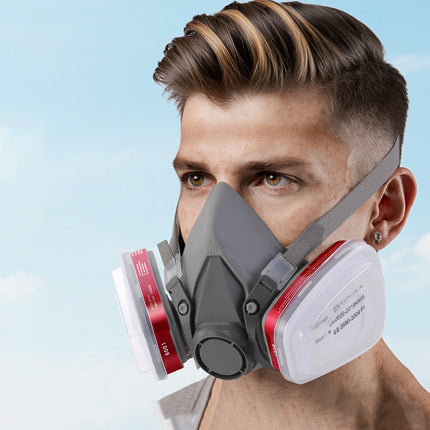 7PCS Protective Mask Set Respirator Spray Paint Renovation Dust Protection