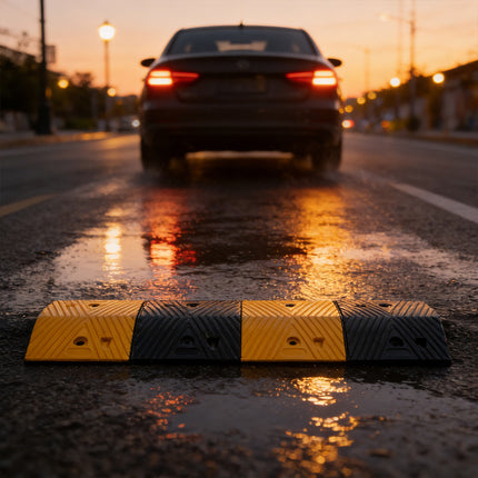 Rubber Speed Bump Car Parking Speed Bumper Heavy Duty Wear-Resistance Durable