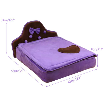 Pet Dog Bed Kennel Sofa Style Sleeping Cushion Soft Indoor Resting Nest for Pet