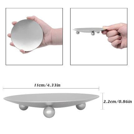 4PCS Metal Candle Holder Aromatherapy Candle Base Tray for Home Living Room