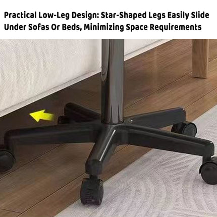 Mobile Height Adjustable Table with Wheels for Home Office Work Space Saving