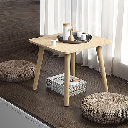 Simple Bay Small Sitting Table Mini Round Coffee Table Short Table for Window
