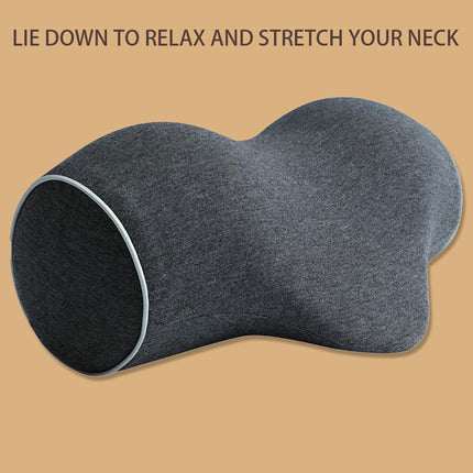 Ergonomic Memory Foam Neck Support Pillow Soft Cotton Cover for Home and Travel