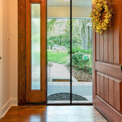Vertical Stripe Magnetic Screen Door Curtain Anti Mosquito Bug Mesh Hands Free