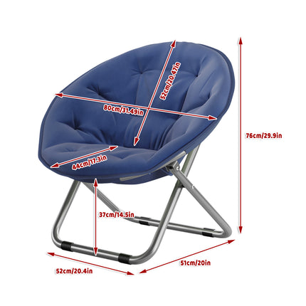 Folding Moon Disc Chair Recliner Comfortable Non Slip for Home Use Durable