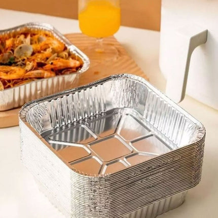 20pcs Aluminium Foil Tray Container BBQ Oven Baking Roasting Tray Takeaway
