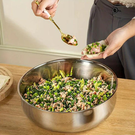 Stainless Steel Kitchen Kneading Bowl Durable Household Baking Cooking Basin