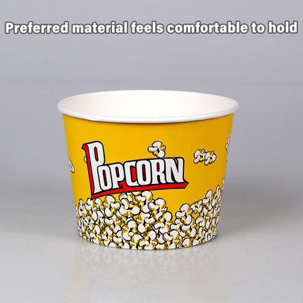 50pcs Popcorn Bucket Paper Cup Cinema KTV Snack Container for Party Movie Night