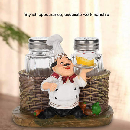 Chef Pepper Bottle Resin Handicraft Ornament Kitchen Decor Miniature Figurine