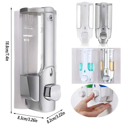 Hotel Wall-Mounted Soap Dispenser 350ml Handpress Hand Sanitizer Bottle